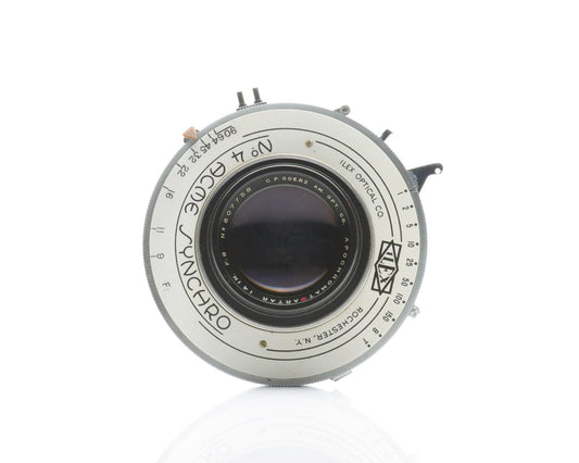 Goerz Apochromatic Red Dot Artar 14 inch F/9 No. 4 Acme Synchro Shutter Lens READ