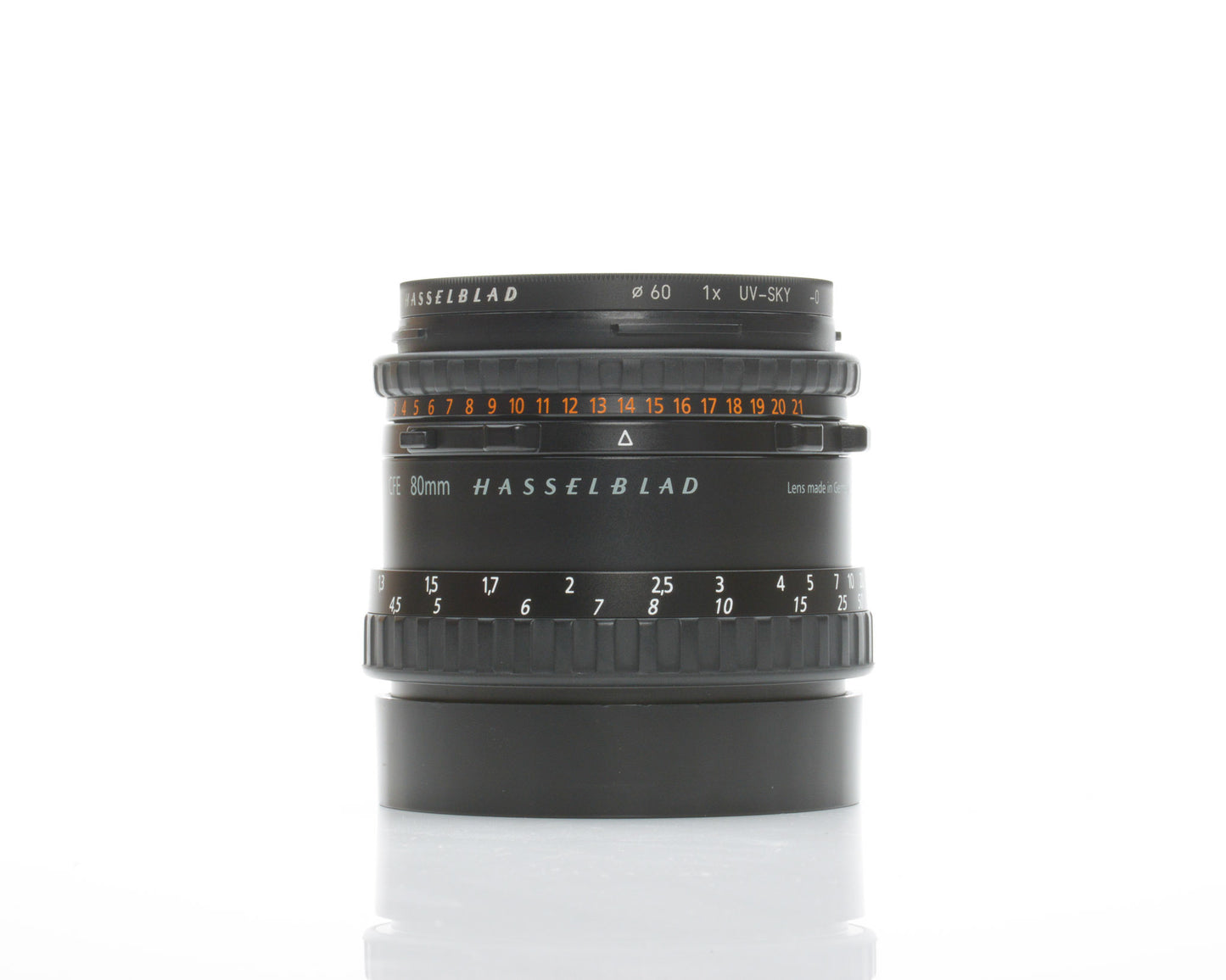 Hasselblad 80mm CFe Lens 20034 with Lens Hood and UV Filter