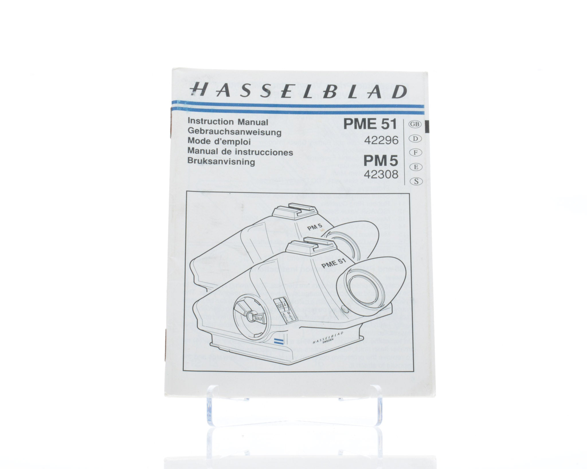 Hasselblad PM5 PME51 Prism Finder Manual 42308 42296 Hasselblad PM5 PME51 Prism Finder Manual 42308 42296