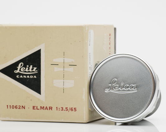 Leica Leitz 65MM F3.5 Elmar Chrome Ocmor 11062 11062N