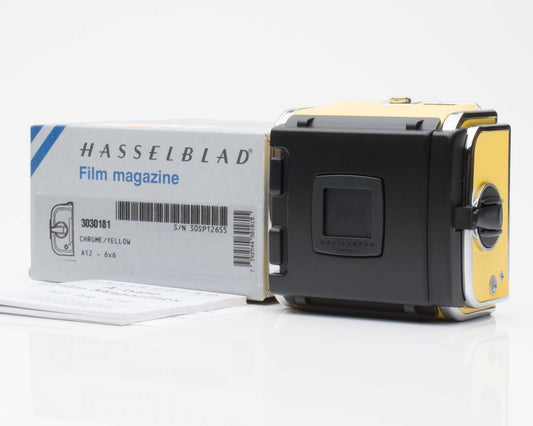 Hasselblad A12 Chrome Yellow Film Back 30181 3030181