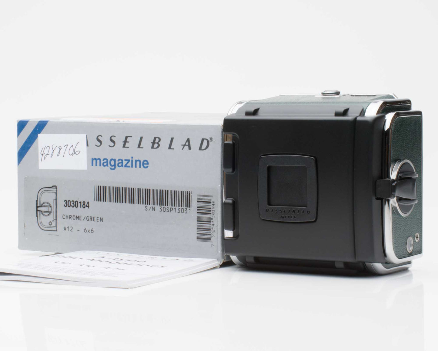 Hasselblad A12 Chrome Green Film Back New Old Stock 30184 3030184