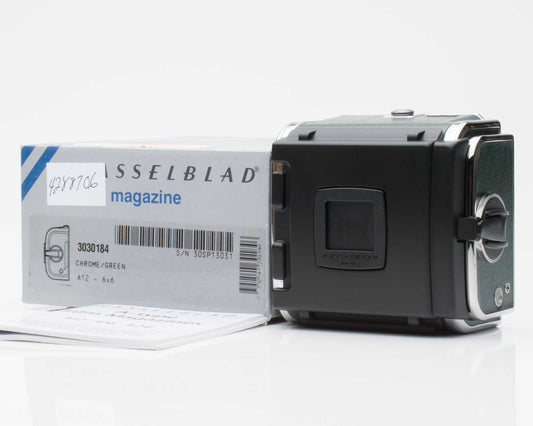 Hasselblad A12 Chrome Green Film Back New Old Stock 30184 3030184