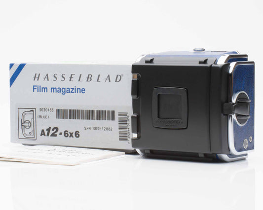 Hasselblad A12 Chrome Blue Film Back New Old Stock 30183 3030183