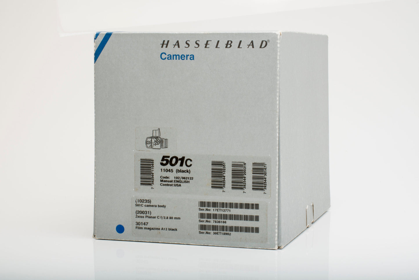 Hasselblad 501c Black Body Box fits Body 80mm Lens and Film Back 11045